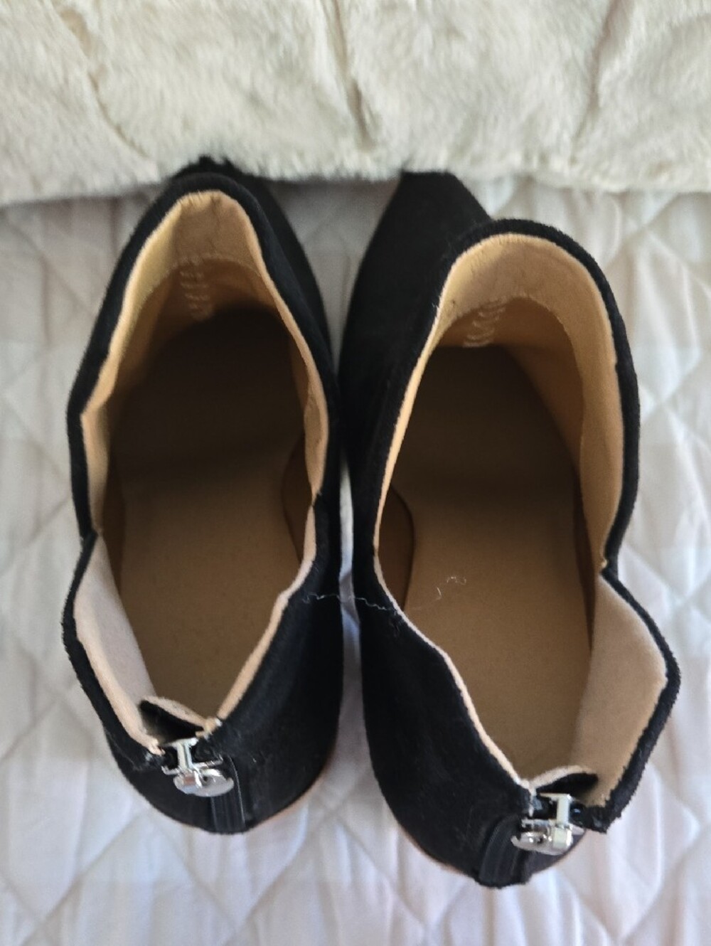 Women’s Black Cutout Suede Ankle Booties - Picture 4 of 5